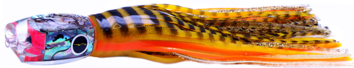 Black Bart Pelagic Breakfast Trolling Lure - Yellow Tiger/Gold Dot 
