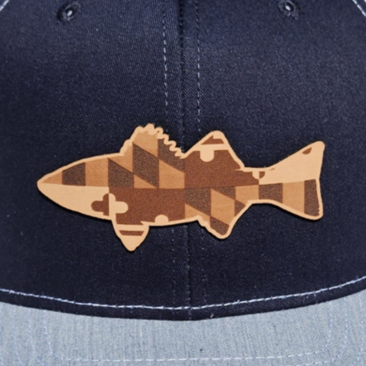 Alltackle Hat - Maryland Flag Rockfish - Navy White Gray
