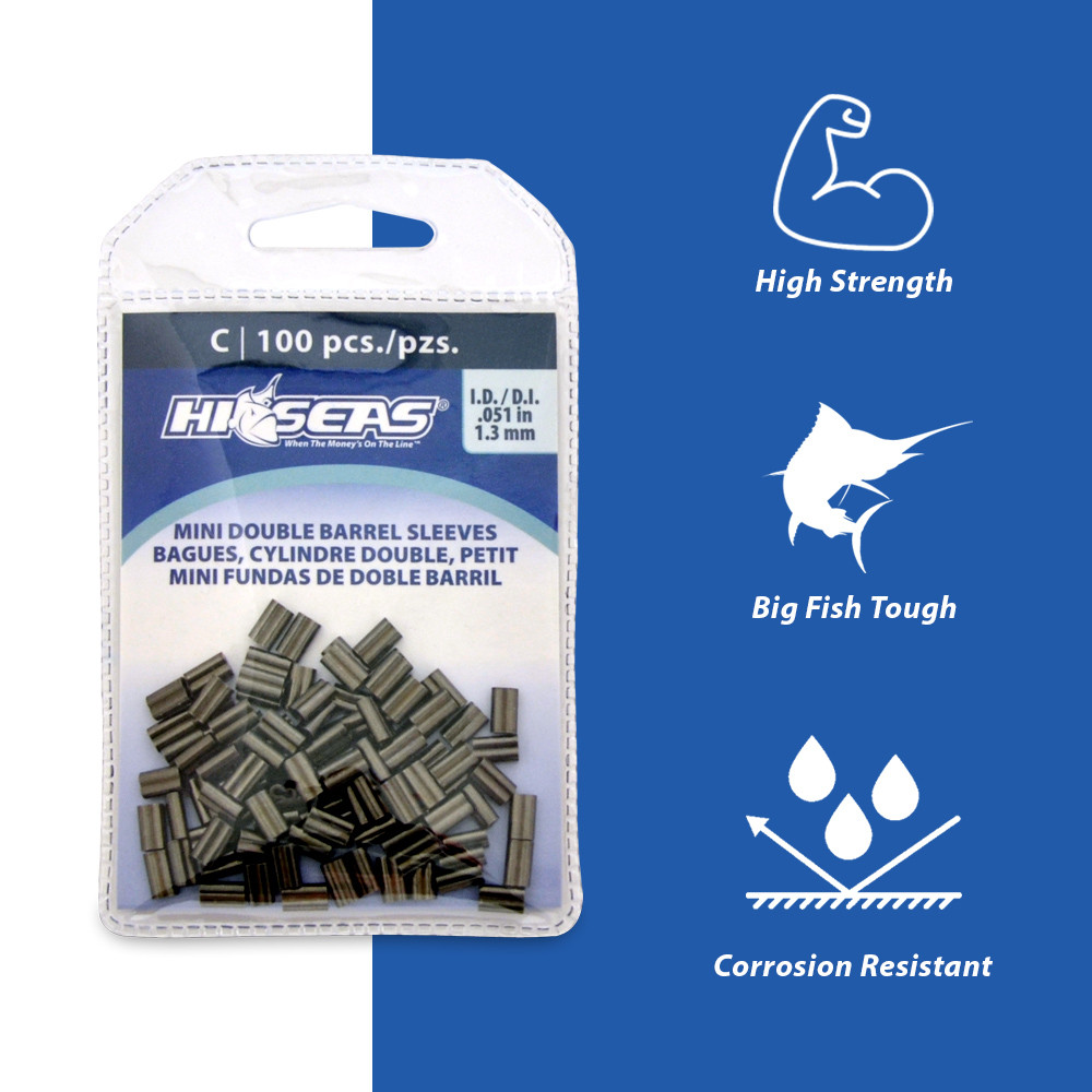 Hi Seas Mini Double Sleeve 0.8mm 100 Pack (MDS-BK-E/100)