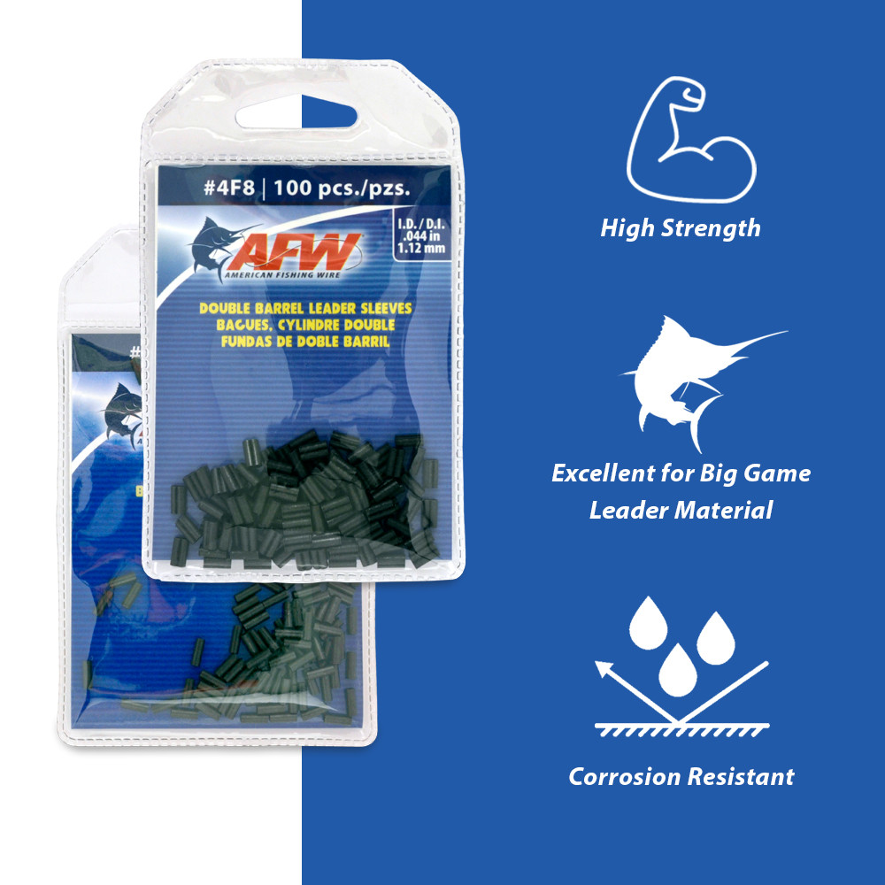 AFW Thin Wall Double Barrel Sleeves Black #8T 25 Pack 