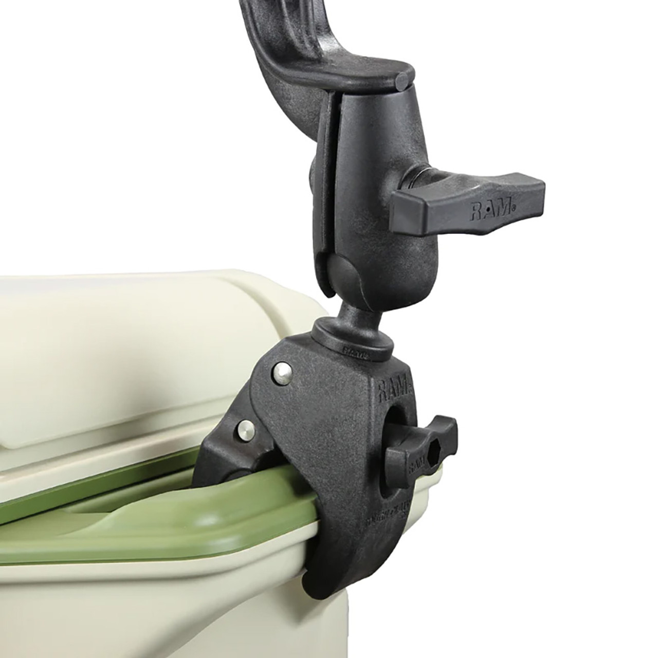 RAM Mount RAM Tube Jr. Rod Holder w\/Revolution Arm  RAM Tough-Claw Base