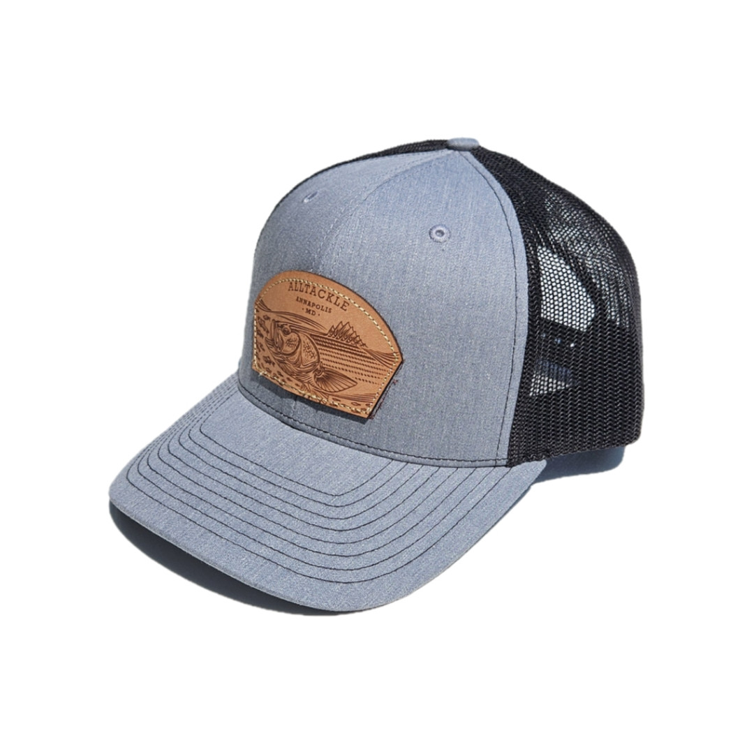 Alltackle Hat - Rockfish Leather Patch - Heather/Black