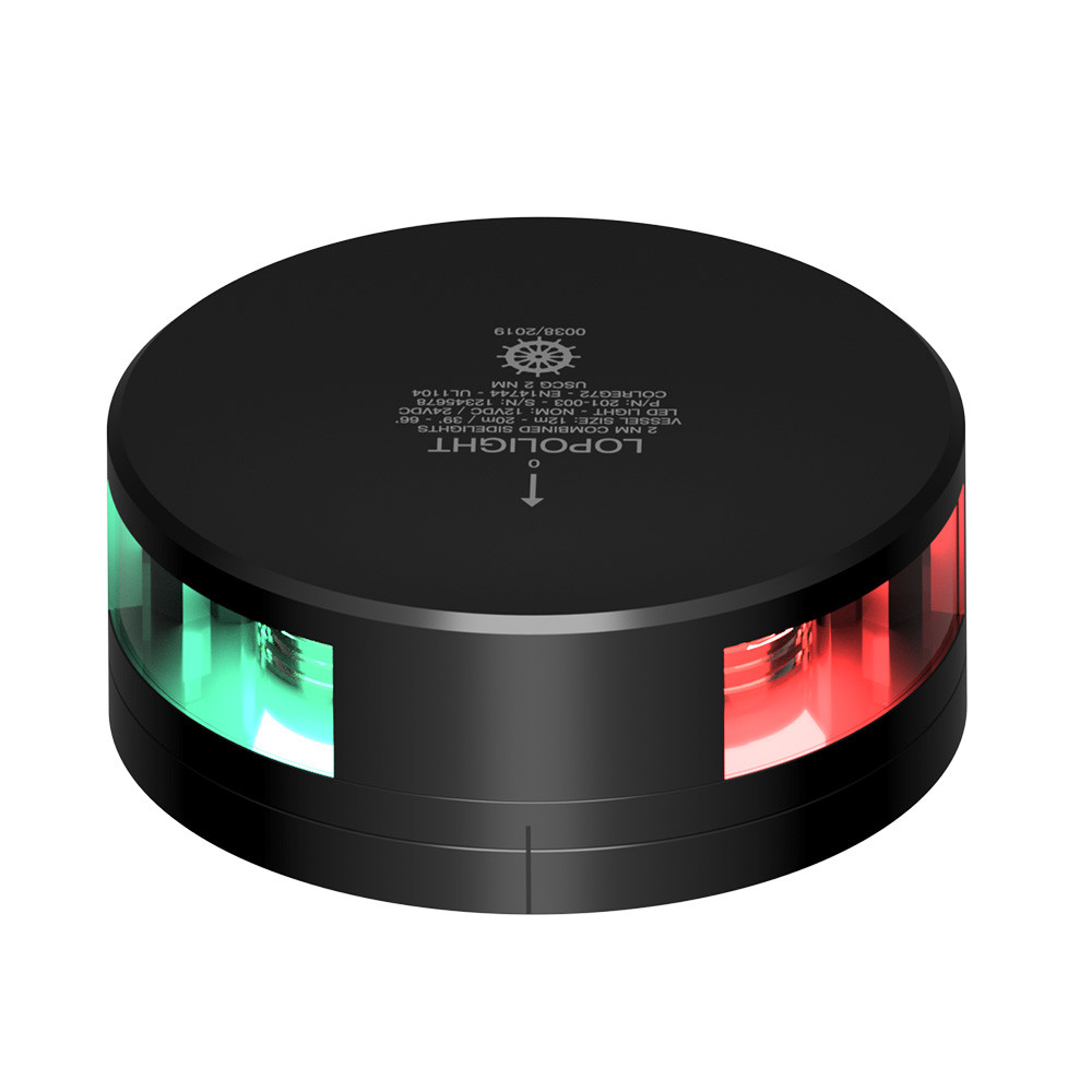 Lopolight Combined Sidelight - 2NM - Black Housing w\/FB Base