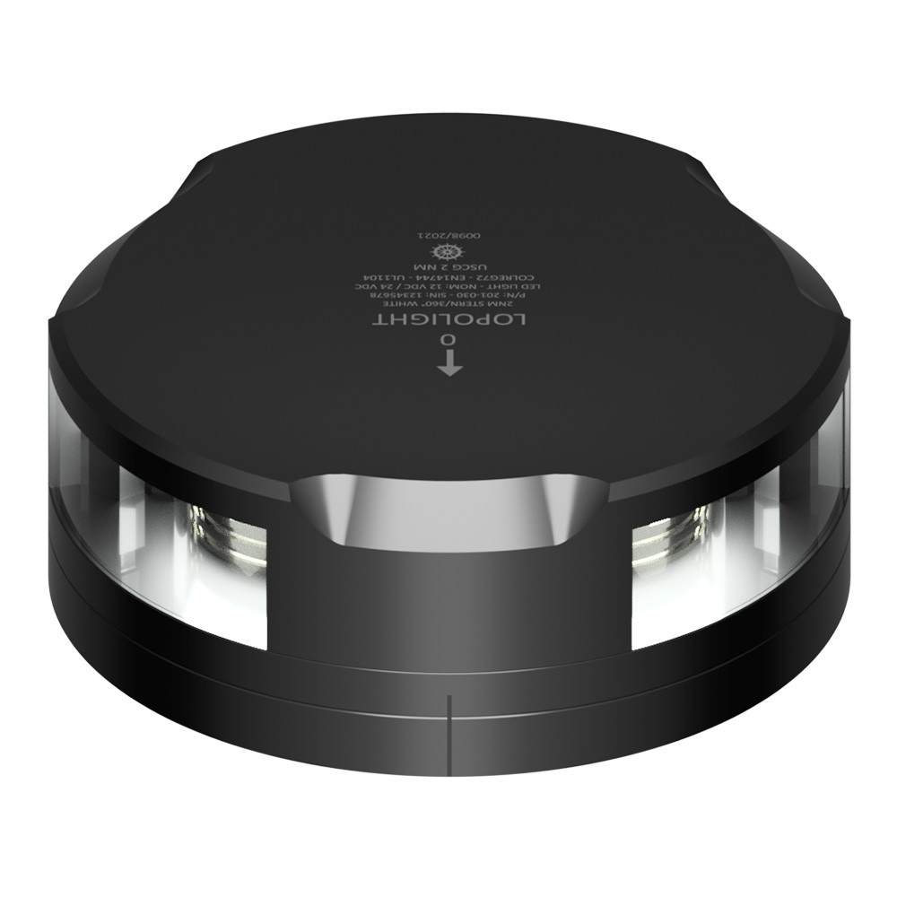 Lopolight 360-Degree Stern Light - 2NM - Black Housing w\/FB Base