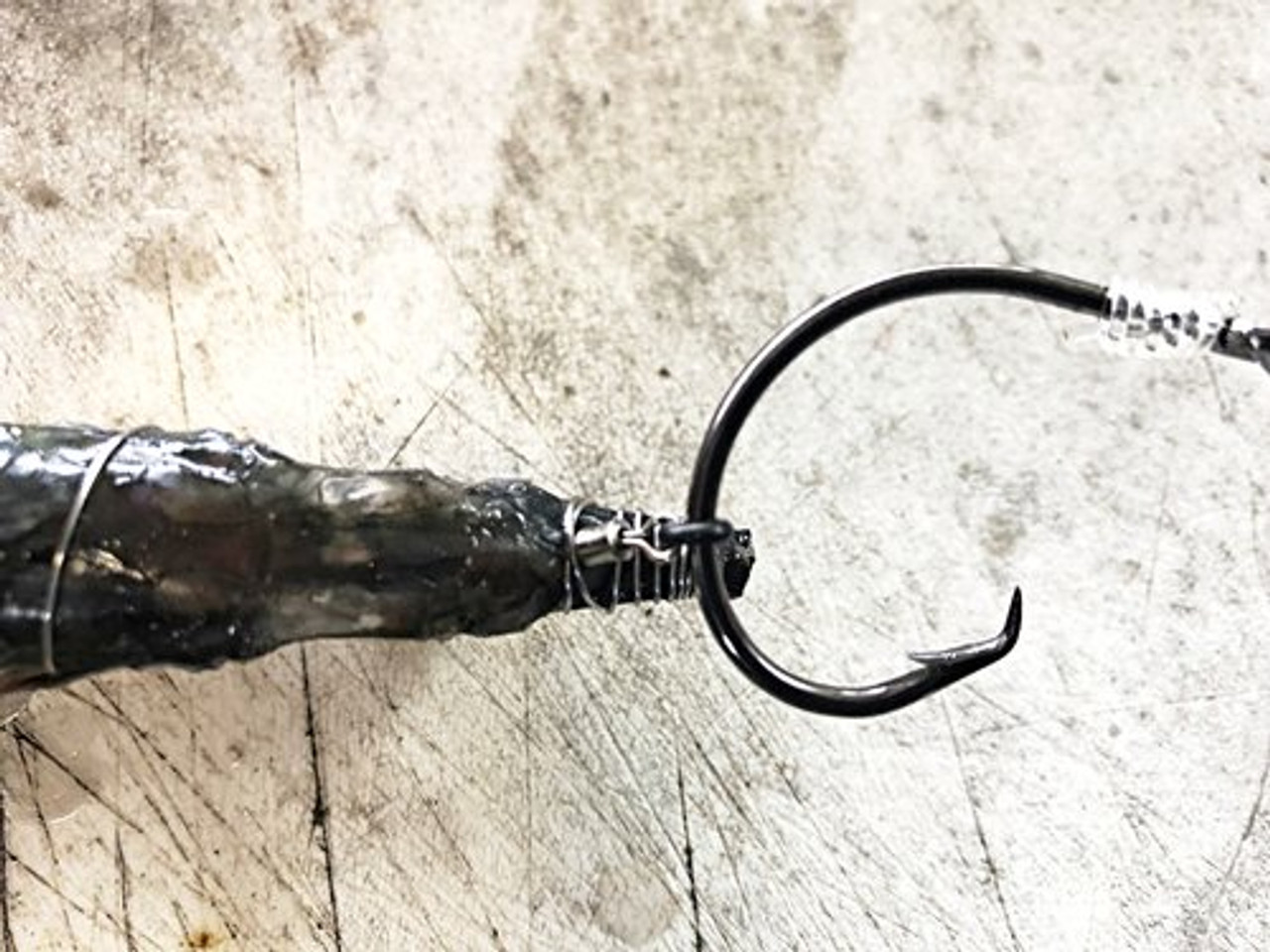 Size 1 Ringer Swivels™ are commonly rigged with Medium/Small/Dink sized ballyhoo. The o-ring is perfectly sized to accept the industry standard 6/0-8/0 circle hooks.