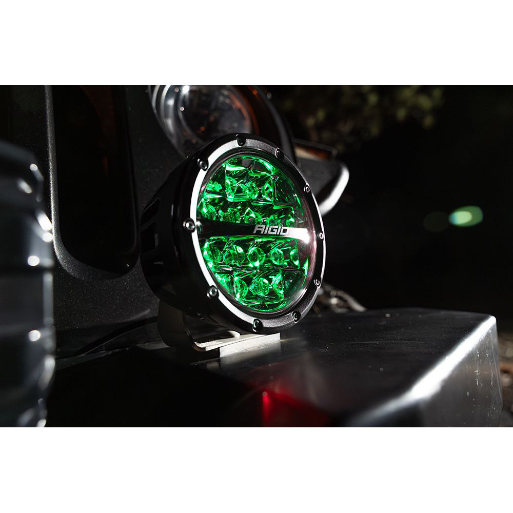 RIGID Industries 360-Series RGBW 6" Offroad Lamp Spot Beam w\/RGBW Backlight Pods - Set of 2