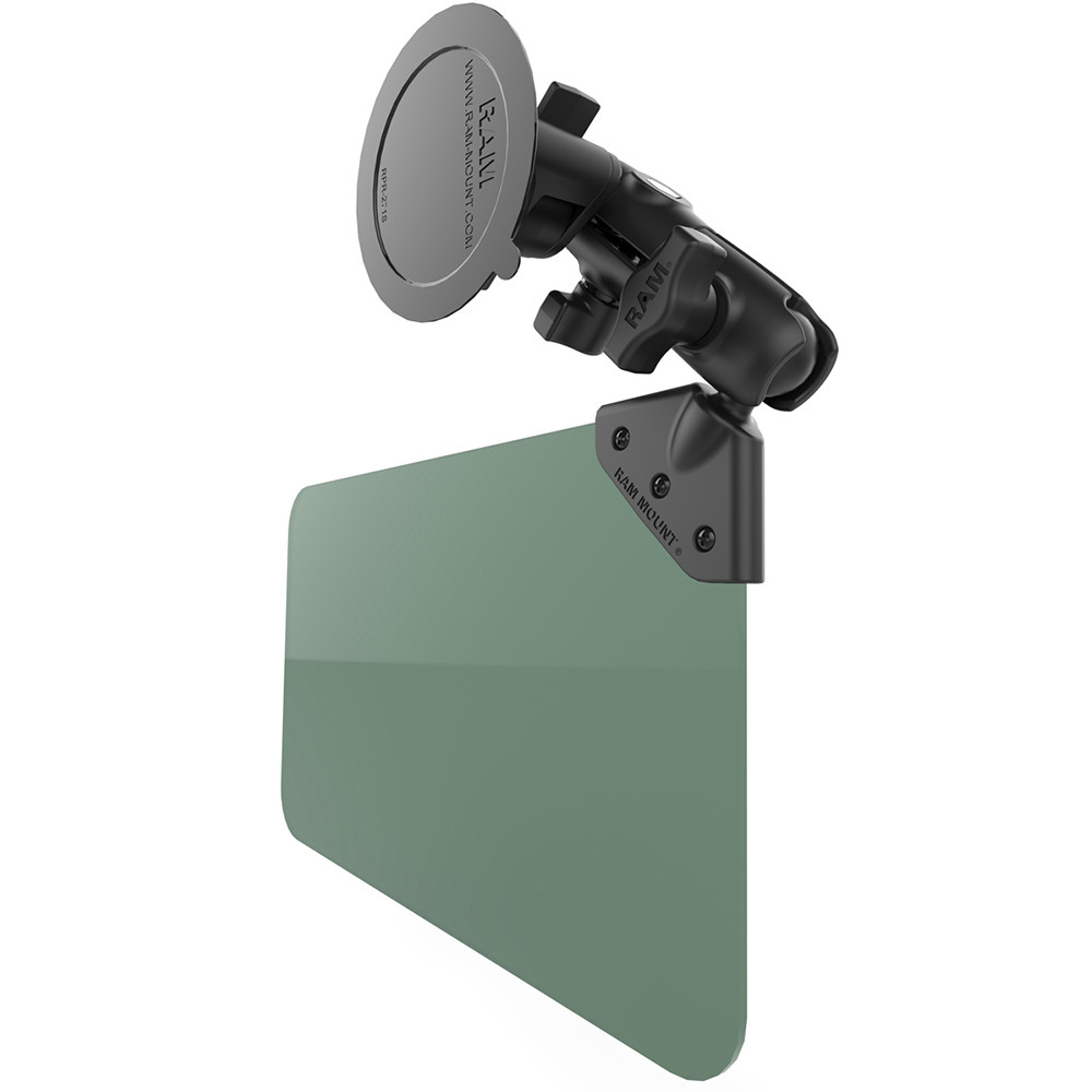 RAM Mount Suction Cup Mount w\/Dark Green Sun Visor - 50% Tint