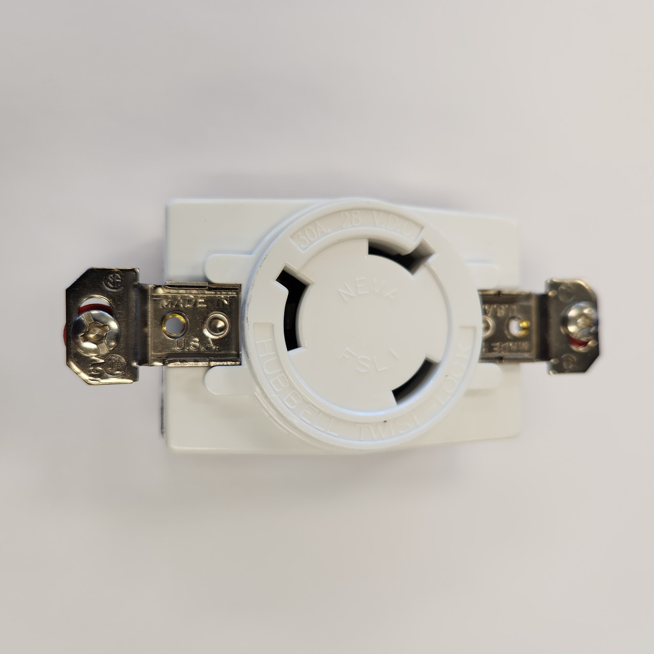 Lindgren Pitman - Hubbell Receptacle for S2400 Electric Reel 24V White (HBL328DCRW)