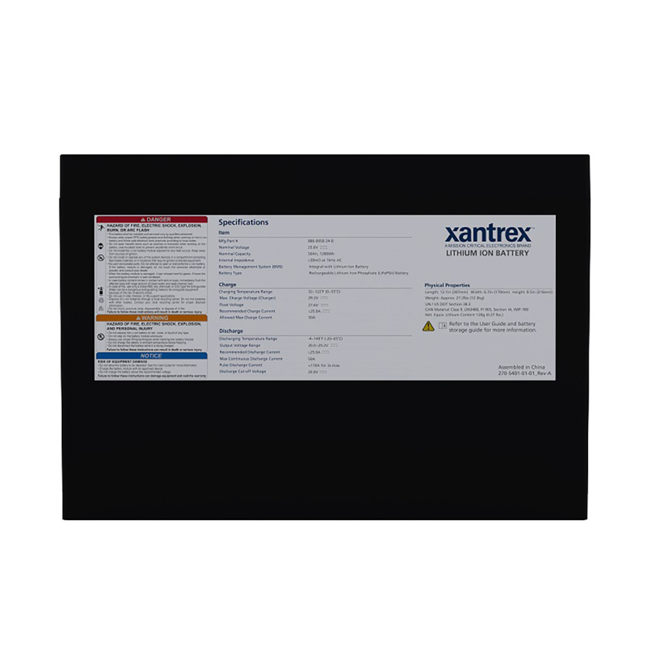 Xantrex 24V 50Ah Lithium-Ion Battery (LiFePO4) Battery