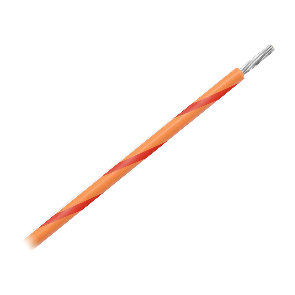 Pacer 14 AWG Gauge Striped Marine Wire 500' Spool - Orange w\/Red Stripe