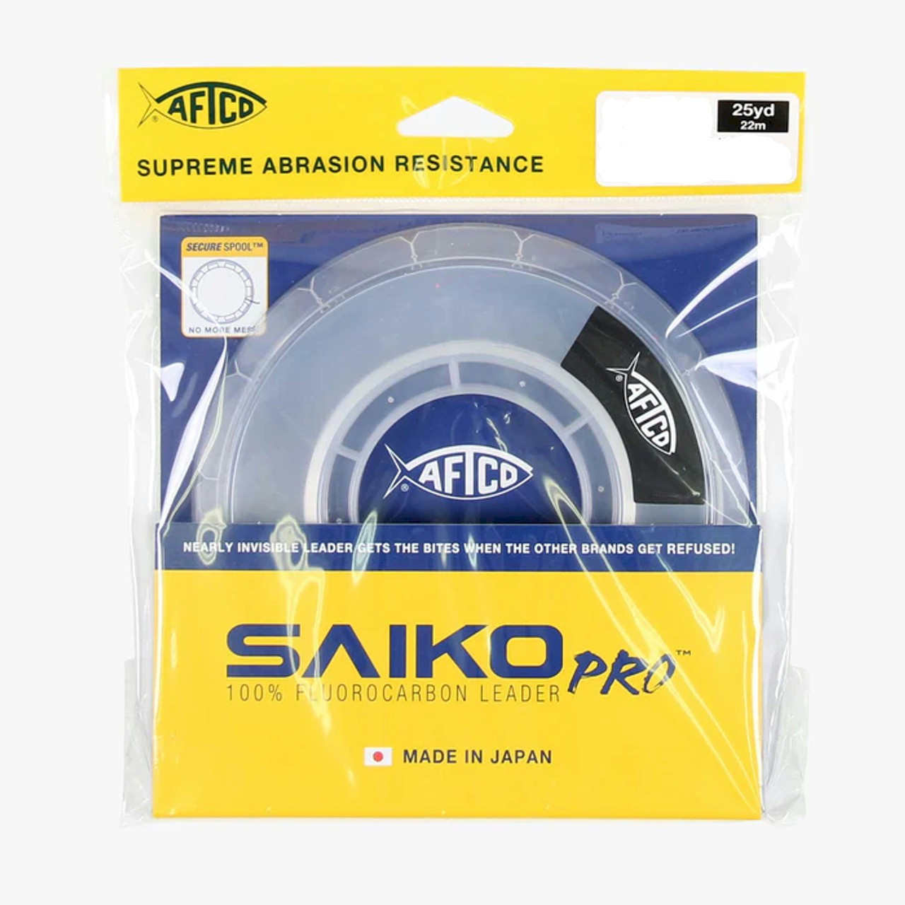 Aftco SAIKO Pro Fluorocarbon Leader Spool 25yd - 30lb