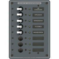 Blue Sea 8059 AC 8 Position Toggle Circuit Breaker Panel Blue Sea 8059 AC 8 Position Toggle Circuit Breaker Panel