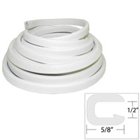 TACO Flexible Vinyl Trim - 1\/2" Opening x "W x 25'L - White TACO Flexible Vinyl Trim - 1\/2" Opening x "W x 25'L - White