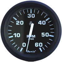 Faria Euro Black 4" Tachometer - 6,000 RPM (Gas - Inboard & I\/O) Faria Euro Black 4" Tachometer - 6,000 RPM (Gas - Inboard & I\/O)