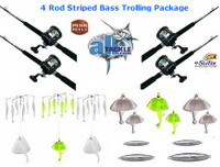 Striped Bass 6 Rod & Trolling Rig Package