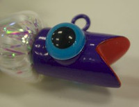 Bloody Pt Baits Chugger 5oz White Hair/White Head