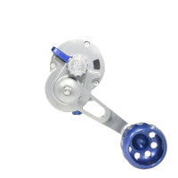 Seigler Reel Large Game LG Smoke w/ Blue Accents Right Handed 