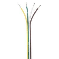 Ancor Ribbon Bonded Cable - 16\/4 AWG - Brown\/Green\/White\/Yellow - Flat - 100'