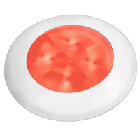 Hella Marine Slim Line LED 'Enhanced Brightness' Round Courtesy Lamp - White  LED - White Plastic Bezel - 12V