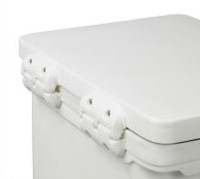 Icey-Tek 1100 Quart Rotomold Ice Chest/Cooler with Runners - White