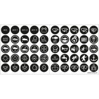 Blue Sea 4230 Push Button Switch Label Kit Blue Sea 4230 Push Button Switch Label Kit