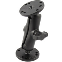 RAM Mount 1" Ball Double Socket Arm w\/2 2.5" Round Bases - AMPS Hole Pattern RAM Mount 1" Ball Double Socket Arm w\/2 2.5" Round Bases - AMPS Hole Pattern
