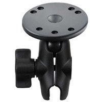 RAM Mount Short Double Socket Arm w\/2.5" Round Base RAM Mount Short Double Socket Arm w\/2.5" Round Base