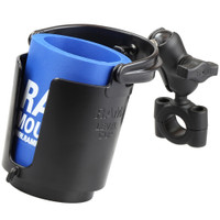 RAM Mount RAM Torque 3\/4" - 1" Diameter Handlebar\/Rail Base with 1" Ball, SHORT Arm and Level Cup RAM Mount RAM Torque 3\/4" - 1" Diameter Handlebar\/Rail Base with 1" Ball, SHORT Arm and Level Cup