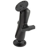 RAM Mount 1.5" Ball Double Socket Arm w\/2 2.5" Round Bases - AMPs Pattern RAM Mount 1.5" Ball Double Socket Arm w\/2 2.5" Round Bases - AMPs Pattern