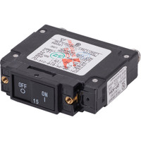 Blue Sea 7456 UL-489 Circuit Breaker - 15A Flat Rocker Blue Sea 7456 UL-489 Circuit Breaker - 15A Flat Rocker