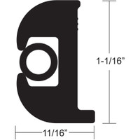 TACO Flex Vinyl Rub Rail Kit - Black w\/Black Insert - 50' - 1-1\/16" TACO Flex Vinyl Rub Rail Kit - Black w\/Black Insert - 50' - 1-1\/16"