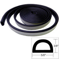 TACO Weather Seal - 10'L x 3\/8"H x "W - Black TACO Weather Seal - 10'L x 3\/8"H x "W - Black