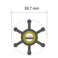 Albin Pump Premium Impeller Kit - 39.7 x 9.5 x 19.2mm - 6 Blade - Pin Insert Albin Pump Premium Impeller Kit - 39.7 x 9.5 x 19.2mm - 6 Blade - Pin Insert