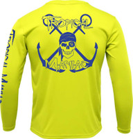 Tropical Maniac Performance Long Sleeve - Skull - Chartreuse - Medium Tropical Maniac Performance Long Sleeve - Skull - Chartreuse - Medium