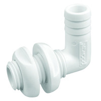 Attwood White Plastic 90 Degree Thru-Hull Connector - 3\/4" Inner Diameter Attwood White Plastic 90 Degree Thru-Hull Connector - 3\/4" Inner Diameter