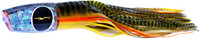 Black Bart Big Rock Plunger Marlin Lure- Yellow Tiger/Gold Dot 