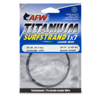 AFW Titanium Surfstrand, Bare 1x7 Fishing Leaders