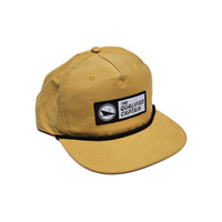 The Qualified Captain Leather Patch Grandpa Hat Yellow