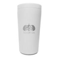Toadfish Non-Tipping Can Cooler 2.0 - Universal Design - White Toadfish Non-Tipping Can Cooler 2.0 - Universal Design - White