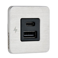 Scanstrut TILE USB-A\/USB-C Interior Charging Socket - 12\/24V - Stainless Steel Bezel Scanstrut TILE USB-A\/USB-C Interior Charging Socket - 12\/24V - Stainless Steel Bezel