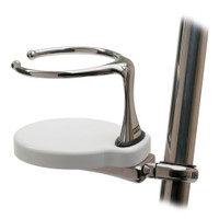 Edson Clamp-On Drink Holder - Single - White Poly Edson Clamp-On Drink Holder - Single - White Poly