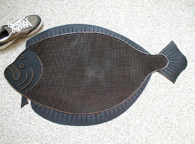 Fish Doormats Large Black Flounder Doormat