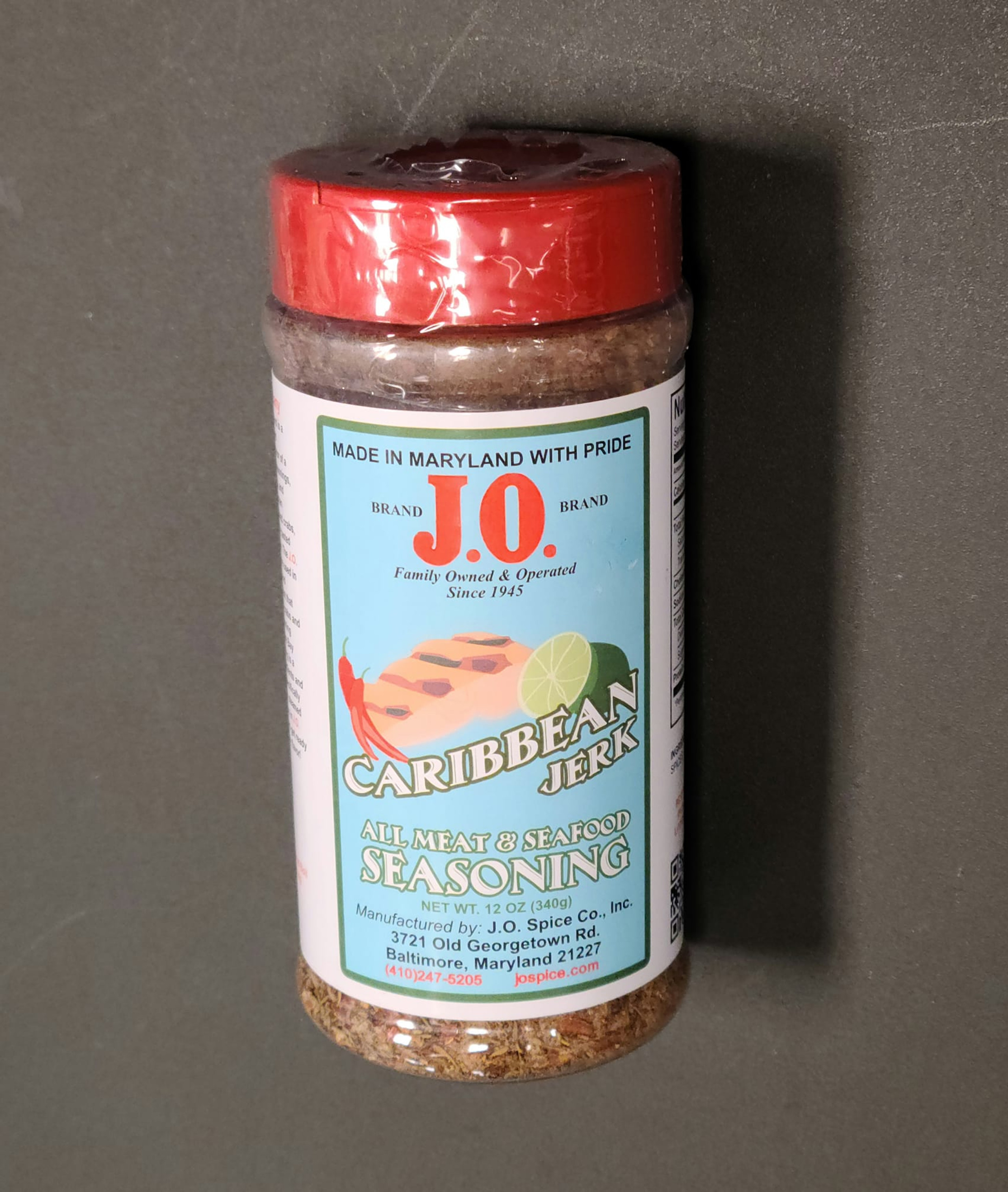 J.O. Spice Caribbean Jerk Seasoning 12 oz Shaker