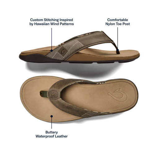 Olukai Tuahine - Mens - Hunter/Golden Sand