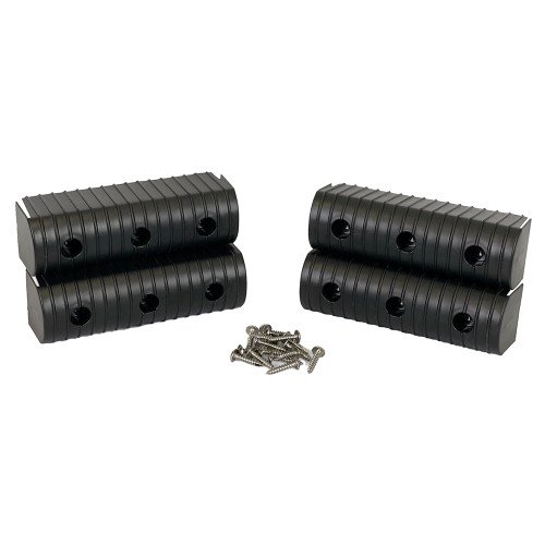 Caliber BunkWrap End Cap 2x6" Black Accessory Kit w\/Stainless Steel Hardware *4-Pack