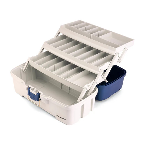 Plano Three-Tray Tackle Box - Blue\/White