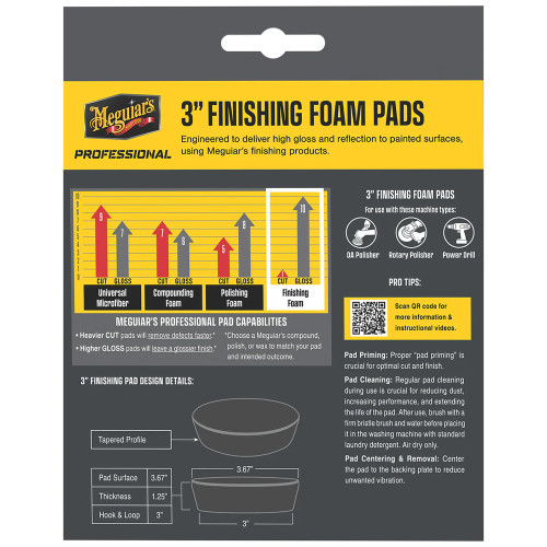 Meguiar's Professional 3" Finishing Foam Pads *3-Pack