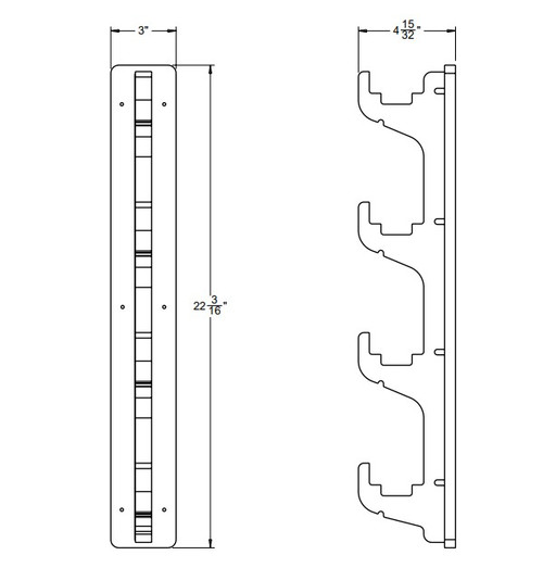 Deep Blue Marine Speargun Rack - 4 Guns (SGH-4)