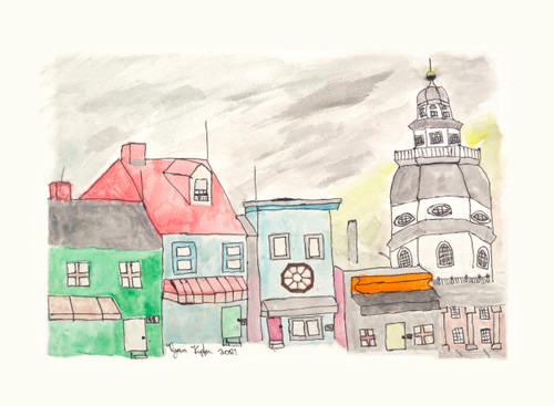 Ryan Kupfer Note Card 5 Pack - Annapolis Watercolor (RKUP-DTA)