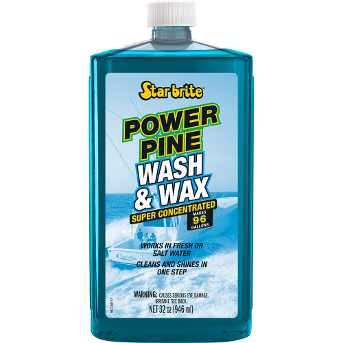 Star brite Power Pine Boat Wash  Wax - Concentrated Marine Grade Formula - 32 oz